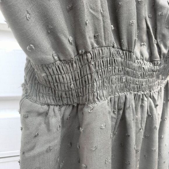 Bloomchic Lace-Trimmed Dress Short Army Green Wrap neck - Picture 3 of 10